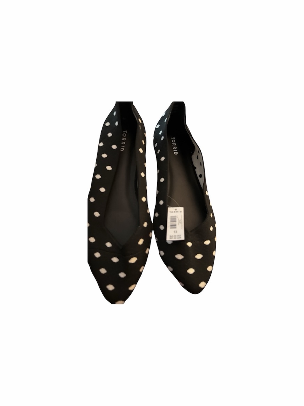 torrid Black and White Polka Dot Pointed Ballet Flats - Picture 2 of 5